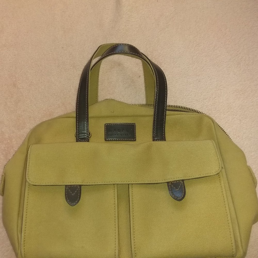 Ralph Lauren Tan Canvas Handbag